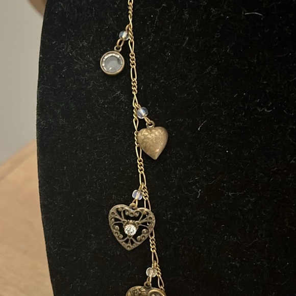 Vintage Glass Works Studio Charm Necklace Artisan Hearts - Picture 3 of 9